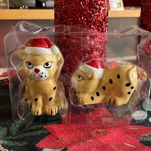 Festive Leopard Salt and Pepper Shakers